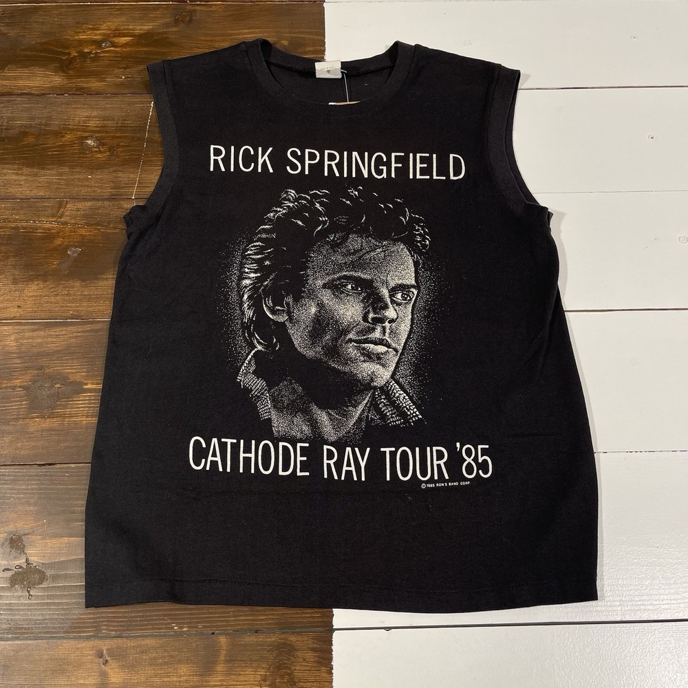 Vintage 1985 Rick Springfield Cathode Ray Tour T-Shirt